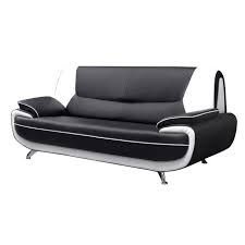 We did not find results for: Spacio Canape Droit Fixe 3 Places Simili Noir Et Blanc Contemporain L 194 X P 86 Cm Cdiscount Maison