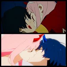 Zero two xhiro kissing gif sd gif hd gif mp4. Zero Two X Hiro First And Final Kiss Darlinginthefranxx