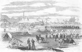 INDIA. Mutiny. Shelling, Aurangabad, antique print, 1857