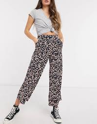 Monki Gunhild Wide Leg Pants In Scribble Print Asos
