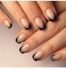 Simple Black And Clear Nails Pin By Kathy Now On Nagel French Manicure Nails Manicure Nail Designs Nail Designs