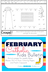 Bible coloring pages help you engage with god's word, one color at a time. February Catholic Kids Bulletin Catholic Kids Bulletin