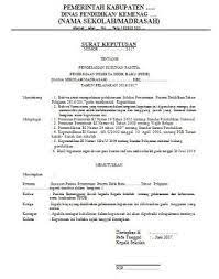 Format Sk Panitia Ppdb Pemerintah Pendidikan Surat