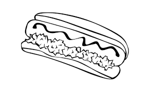 Food Coloring Pages Hotdog Food Coloring Pages Coloring Pages Dog Coloring Page