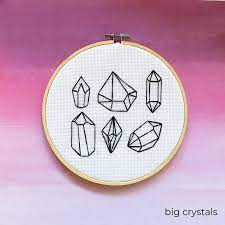 Free stitching pattern creator and generator. Crystals Gemstone Stones Witchy Cute Small Cross Stitch Pattern Instant Download Small Cross Stitch Cross Stitch Patterns Cross Stitch