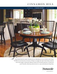 Crafted with rubberwood solids, this set is designed with a removable leaf and trumpet legs. Thomasville Cinnamon Hill Dining Room By Cadieux Company Issuu