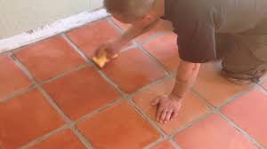 Best way to do so would be to soak a cleaning cloth in the vinegar mix and then lay it on the floor and tiles of the bathroom. How To Stain Saltillo Tile Floor Youtube