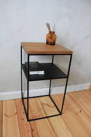Buy Etsy Minimalist Side Table Wood Concrete Top Accent Table Bedside Minimalist Side Table Minimalist Furniture Side Table Wood