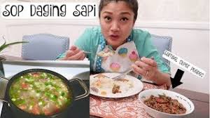 Resep sambal roa khas manado, enak untuk cocolan pisang goreng. Resep Sop Daging Mukbang Sambel Puedes Nikmeh Youtube