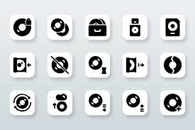 Download Disc Icon Set Design Solid Style Graphic By Taufikr290 Creative Fabrica PSD Mockup Templates