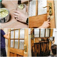 Apply the deglosser with a paintbrush, and leave it to soak into the wood for 15 minutes. How To Paint A Panel Door With Glass The Carpenter S Daughter