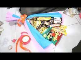 Tutorial Cara Membuat Snack Bucket Wisuda How To Make Snack Bouquet Youtube Cemilan Ide Hadiah Pacar Makanan