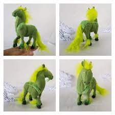 Now Until The End Of August For Back To School Savings 10 Off This Hand Sewn Green Plush Kelpie Horse Kelpie Horse Hand Sewing Unique Items Products