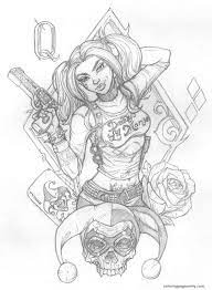 Harley quinn & the birds of prey #1. Harley Quinn Coloring Pages Coloring Pages For Kids And Adults
