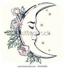 Crescent Moon Tattoo Small Moon Tattoos Moon Tattoo Moon With Flowers