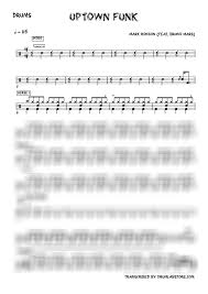 mark ronson bruno mars uptown funk drum sheet music 2019