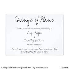 Change Of Plans Postponed Wedding Announcement Zazzle Com Wedding Announcements Rustic Wedding Save The Dates Wedding Saving