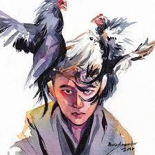 Exo Fanart D O Lotto Exo Kyungsoo Drawing Illustration Artwork Watercolor Exo Art Exo Drawing Kpop Fanart