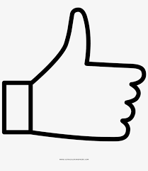20 484 views 3 248 prints. Thumbs Up Coloring Page Like Png Blanco Y Negro 1000x1000 Png Download Pngkit