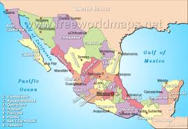 New mexico printable outline maps from netstate.com and map links from around the web. Mexico Political Map