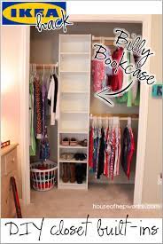 Try diy floating shelves on one wall or above doorways to create an interesting feature without any visible brackets. How To Build Your Own Closet Built Ins Using A Billy Bookcase Ikea Hack House Of Hepworths