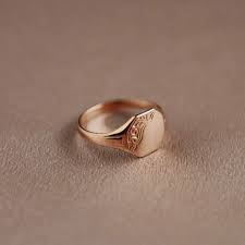 George Sterling Silver Signet Pinky Ring Gold Plated In 2021 Gold Rings Pinky Ring Signet