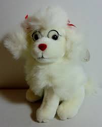 VINTAGE TOY DOG PLUSH WHITE
