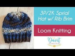 Loom knitting hat for beginners! Spiral Hat With Rib Brim Loom Knitting Youtube Loom Knit Hat Round Loom Knitting Loom Knitting