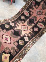 Black And Pink Rug Black And Orange Rug Turkish Rug Distressed Rug Vintage Rug Oushak Rug Anatolian Hand Knotted Wool Low Pile Antique Rug 6 56 X8 27