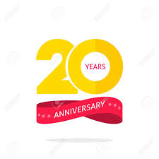 20 Jaar Jubileum Logo Sjabloon Geisoleerd Op Wit 20e Verjaardag Pictogram Label Met Lint Twintig Jaar Verjaardag Symbool Geisoleerd Op Een Witte Achtergrond Royalty Vrije Cliparts Vectoren En Stock Illustratie Image 74733424