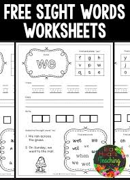 Free Sight Words Worksheets Kindergarten Kindergarten Worksheets Sight Words Sight Word Worksheets Sight Words Kindergarten