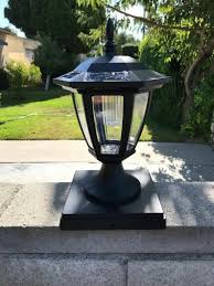 Set Of 2 Garden Solar 6x6 Black Hexagon Cap Light Etsy In 2020 Solar Post Lights Solar Light Crafts Solar Shed Light