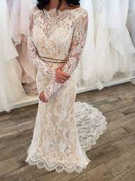 Nadine Lace Mermaid Wedding Dress Long Sleeve Mermaid Wedding Dress Wedding Dresses