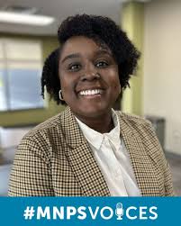 Today's #MNPSVoices feature is Tiffany Carter, coordinator in the MNPS  Family & Community Partnerships department. From discussing ways to offer  help with community partners to establishing the recent Fall Break Extended  learning