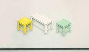 Design Un Designer Coreen A Cree Une Serie De Meubles Qui Passent De La 3d A La 2d Creant Une Illusion D Optique Mobilier De Salon Mobilier Design Mobilier
