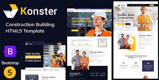 Download Konster Construction Building Bootstrap5 Template On Themeforest Building Companies Html5 Templates Construction