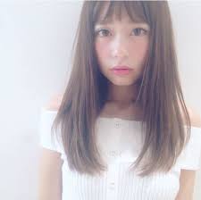 小顔に見える髪型 コンプレックスは髪でカバー レングス別 hair 髪の長さ オン眉 ロング ヘア アイディア