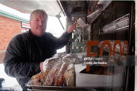 1 -- Stephen Jefferson and his catering truck at corner of Chrysler... News  Photo