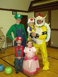 Cool Homemade Super Mario Family Costume