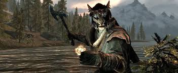 I Love This Game And These Cat People Talk Like Antonio Banderas But If He Smoked Like 8 Cigarettes At Once Elder Scrolls Races Skyrim Races Skyrim