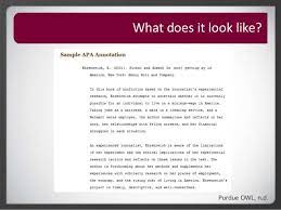 Please use the example at the bottom of this page to cite the purdue owl in apa. Roseman University Library Writing An Annotated Bibliography