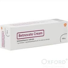 .of betamethasone valerate 0.12% and neomycin sulphate 0.5% topical cream in the treatment combined antibiotic/corticosteroid cream in the empirical treatment of moderate to severe eczema. Buy Betnovate Cream 0 1 100g Betamethasone Valerate