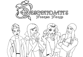 Dibujos Para Colorear De Los Descendientes
