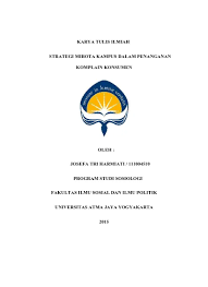 Maybe you would like to learn more about one of these? Top Pdf Karya Tulis Ilmiah Strategi Mirota Kampus Dalam Penanganan Komplain Konsumen 123dok Com