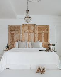 Rustic headboard with bed canopy twin bed headboard for boys unusual headboard with hanging upholster and floating shelves Diy Headboards Apartment Therapy