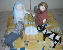 Imagem de Presépio com Caixa de Papelão: Caixa de leite