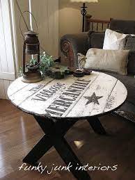 how to make a table top sign with a story customiser table table basse touret deco recup