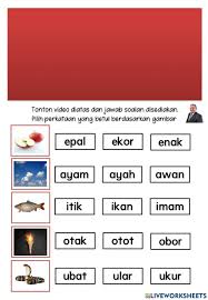 Saiz huruf dan keselarasan f. Kemahiran Vkvk Ejercicio De Bahasa Melayu Bm Pemulihan