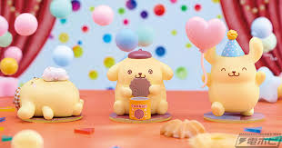 「サンリオキャラクターズ」ポムポムプリンのフィギュアコレクションがバンプレストのプライズに登場！マフィンと一緒におやすみ中の姿など可愛いフィギュアは全3種類！