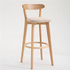 Solid Wooden Bar Chair Nordic High Footed Stool American Retro Front Bar Stool Backrest Modern Simple Bar Chair In 2020 Bar Chairs Design Bar Chairs Bar Stools